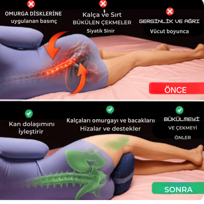 Velora Ortopedik Diz Yastığı – Omurga Desteği ve Rahat Uyku