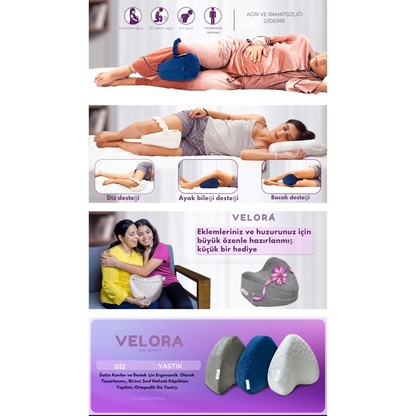 Velora Ortopedik Diz Yastığı – Omurga Desteği ve Rahat Uyku