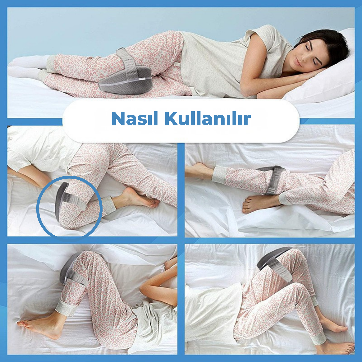 Velora Ortopedik Diz Yastığı – Omurga Desteği ve Rahat Uyku